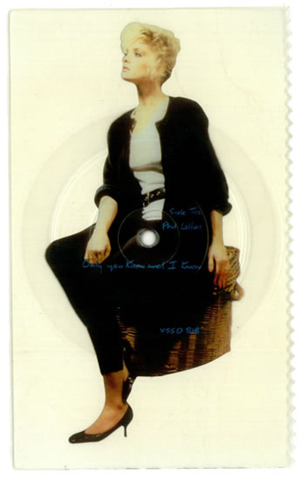 Phil Collins Separate Lives - Interlocking - tea-stained UK shaped picture disc (picture disc vinyl record) VSSD818