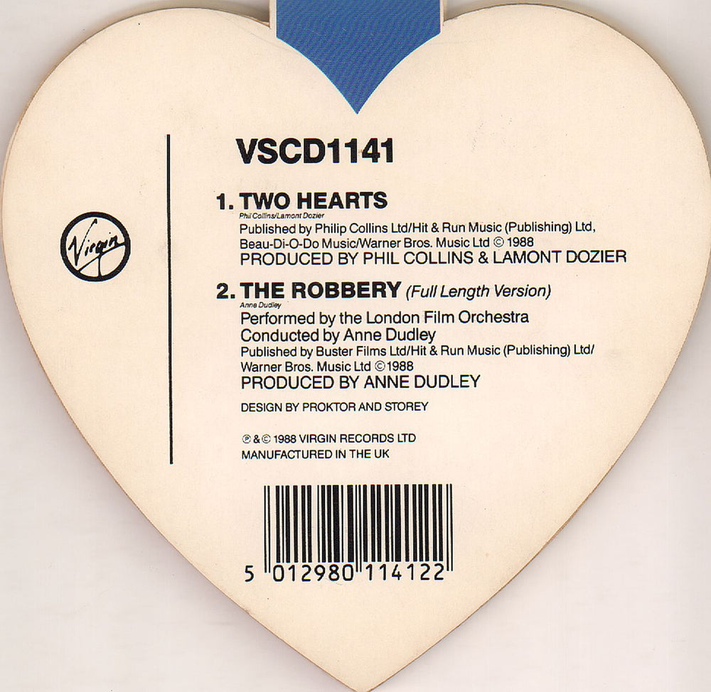 Phil Collins Two Hearts - Heart Shaped Pack UK 3" CD single (CD3) COLC3TW33962