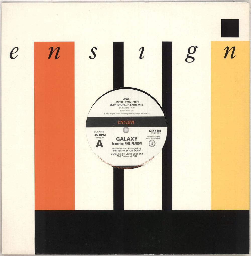 Phil Fearon & Galaxy Wait Until Tonight (My Love) UK 12" vinyl single (12 inch record / Maxi-single) 12ENY503