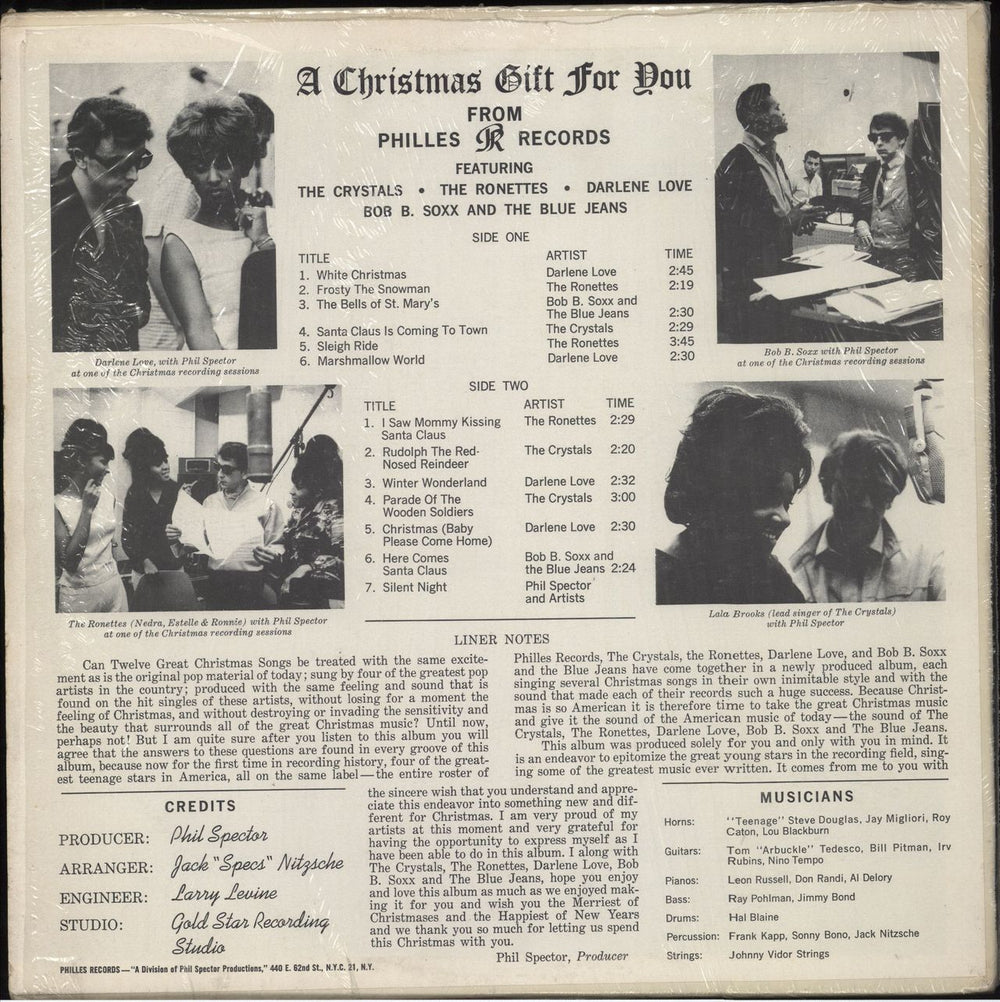 Phil Spector A Christmas Gift For You From Philles Records US vinyl LP album (LP record)
