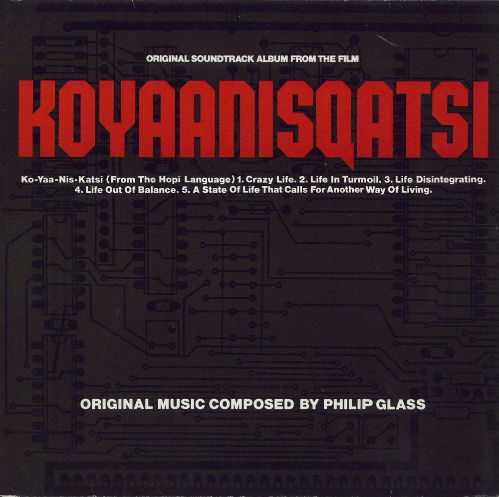 Philip Glass Koyaanisqatsi German vinyl LP album (LP record) 205626-320