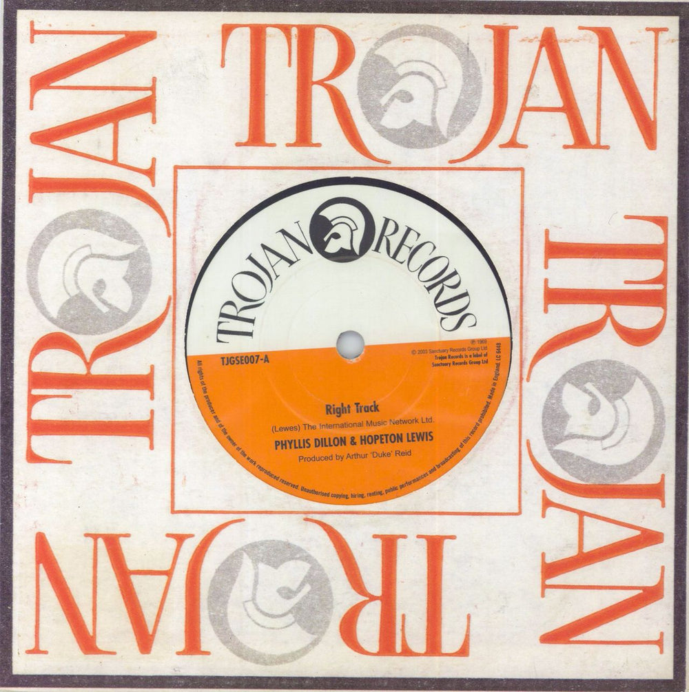 Phyllis Dillon Right Track UK 7" vinyl single (7 inch record / 45) TJGSE007