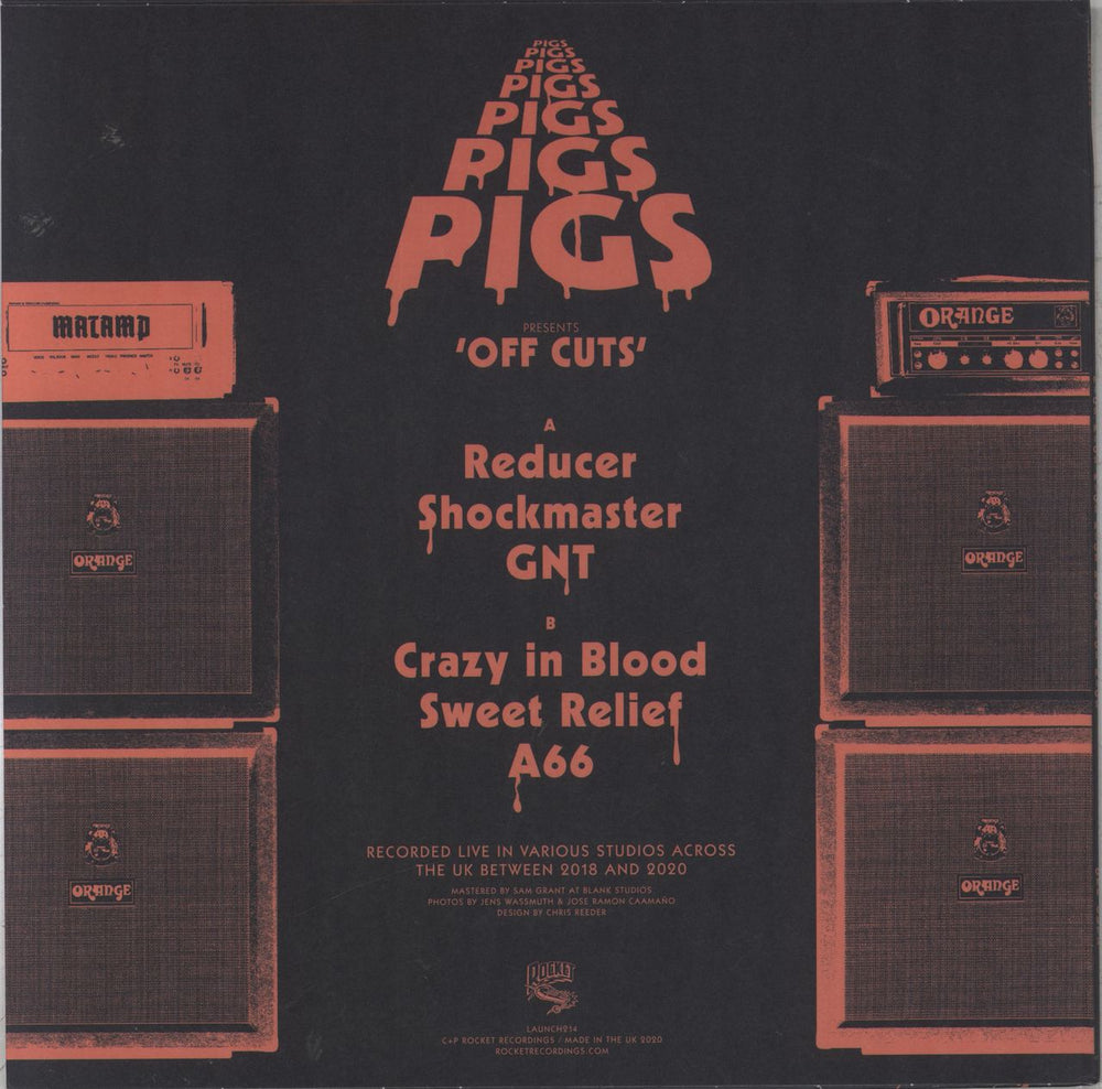 Pigs Pigs Pigs Pigs Pigs Pigs Pigs Off Cuts - Purple/Black Splatter Vinyl UK vinyl LP album (LP record)