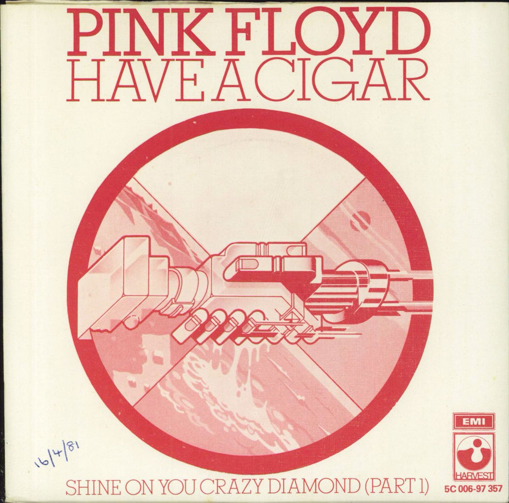 Pink Floyd Have A Cigar + Sleeve - WOC Dutch 7" vinyl single (7 inch record / 45) 5C006-97357