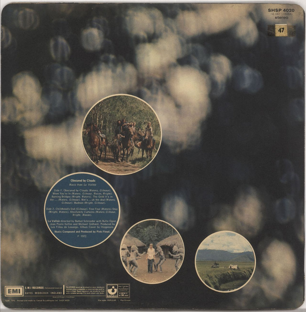 Pink Floyd Obscured By Clouds - 1st (A) + Sticker UK vinyl LP album (LP record)