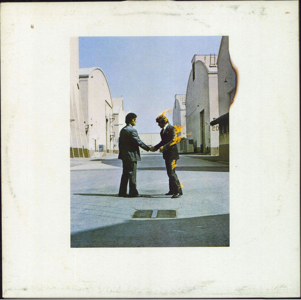 Pink Floyd Wish You Were Here - Barcoded - VG + postcard UK vinyl LP album (LP record) SHVL814