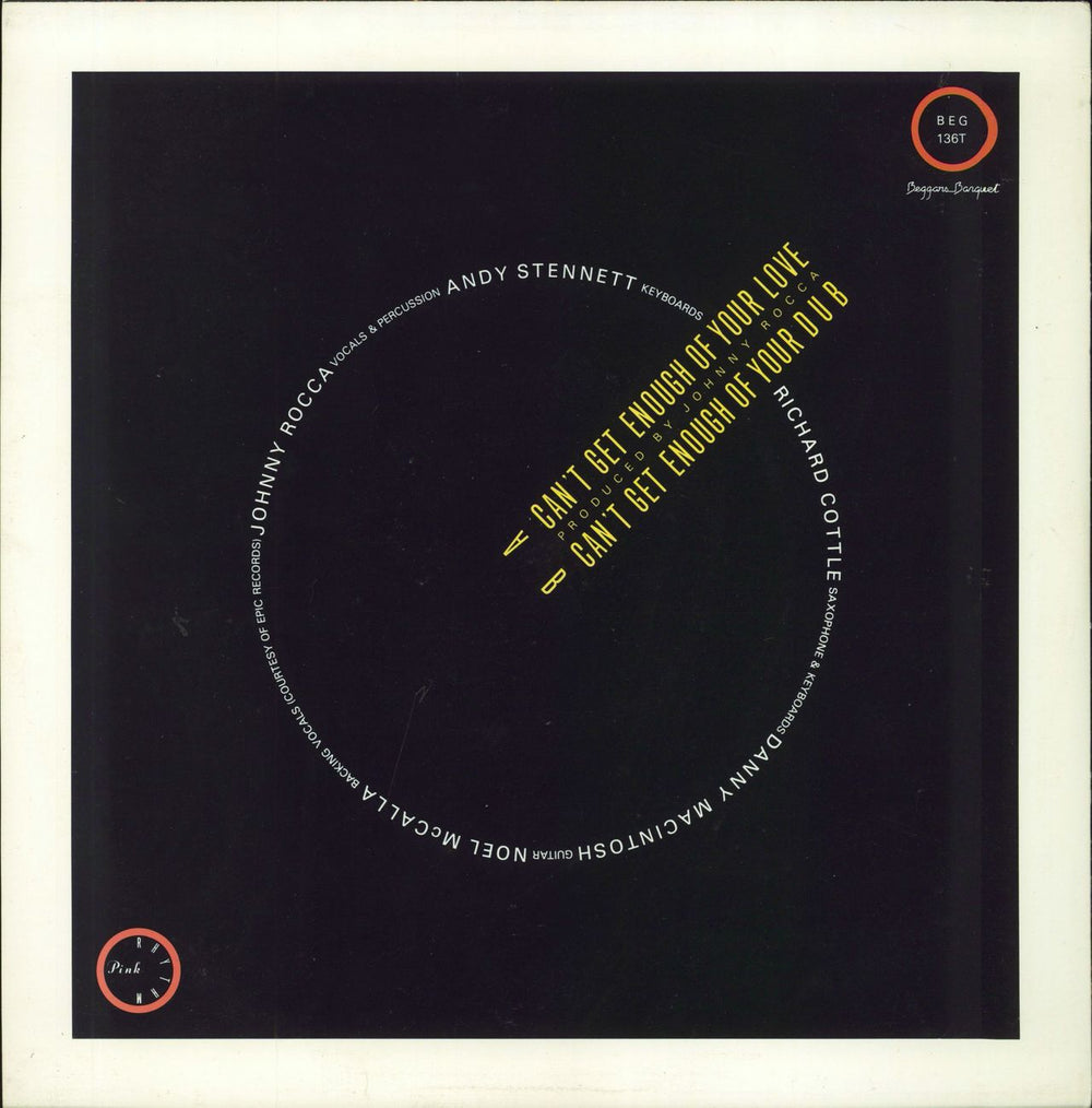 Pink Rhythm Can't Get Enough Of Your Love UK 12" vinyl single (12 inch record / Maxi-single)