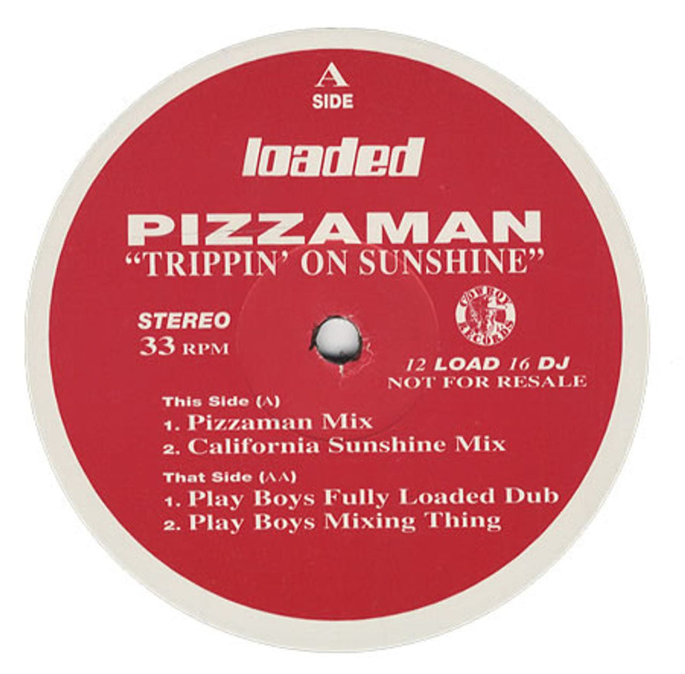 Pizzaman Trippin' On Sunshine UK Promo 12" vinyl single (12 inch record / Maxi-single) 12LOAS16DJ