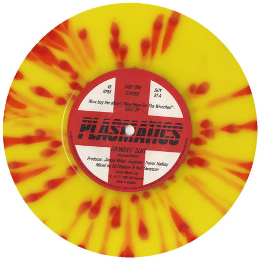 Plasmatics Monkey Suit - Coloured Vinyl UK 7" vinyl single (7 inch record / 45) LCS07MO129573