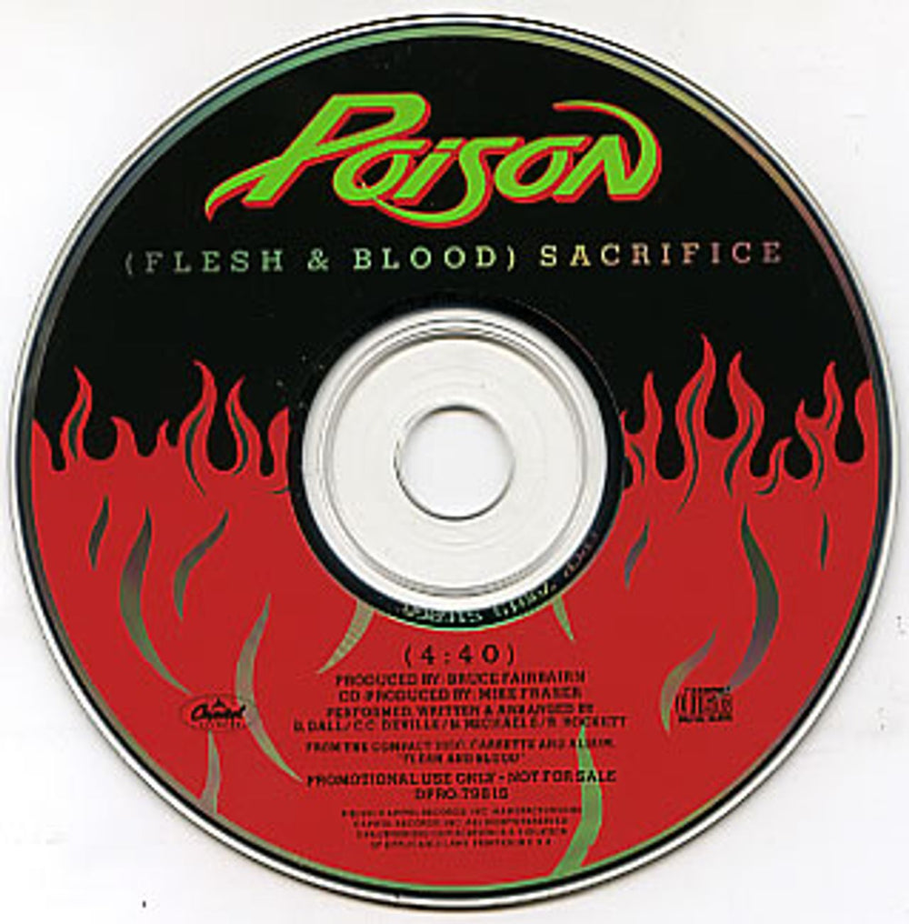 Poison (Flesh & Blood) Sacrifice US Promo CD single (CD5 / 5") DPRO-79815