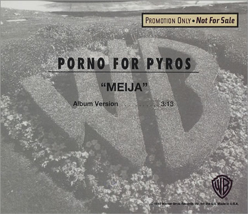 Porno For Pyros Meija US Promo CD single (CD5 / 5") PRO-CD-6277