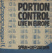 Portion Control Live In Europe (Spain.UK.Sweden) UK 10" vinyl single (10 inch record) BNIAONE