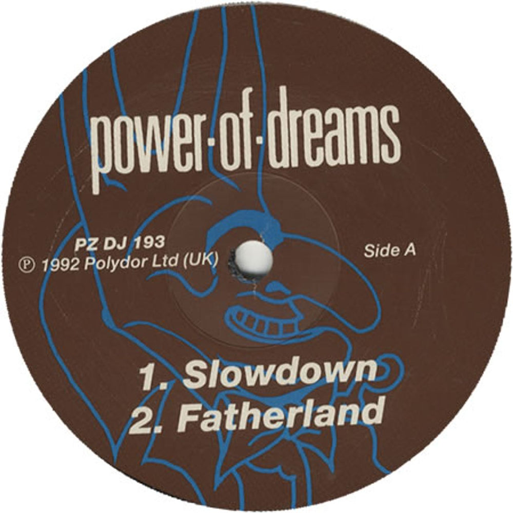 Power Of Dreams Slowdown UK Promo 12" vinyl single (12 inch record / Maxi-single) PZDJ193