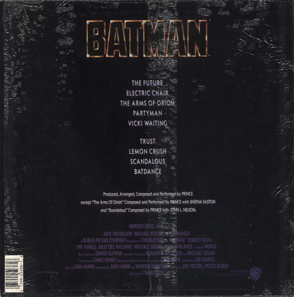 Prince Batman + Hype Sticker US vinyl LP album (LP record) 075992593618