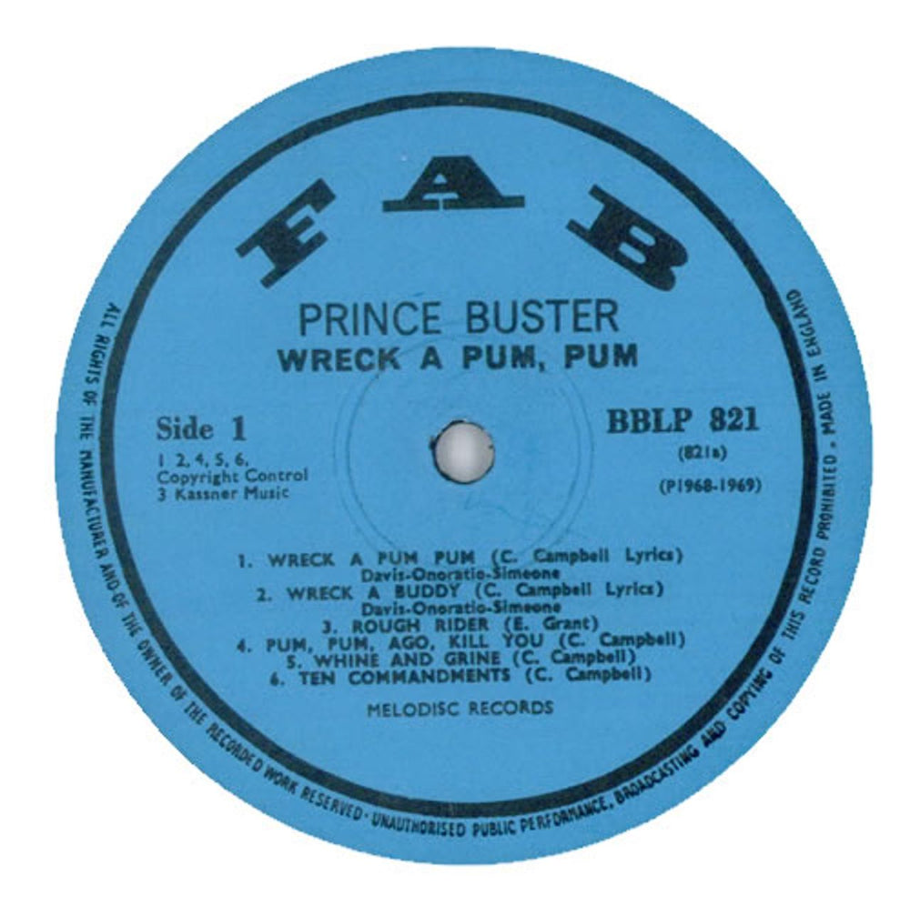 Prince Buster Wreck A Pum Pum UK vinyl LP album (LP record) BUPLPWR534954