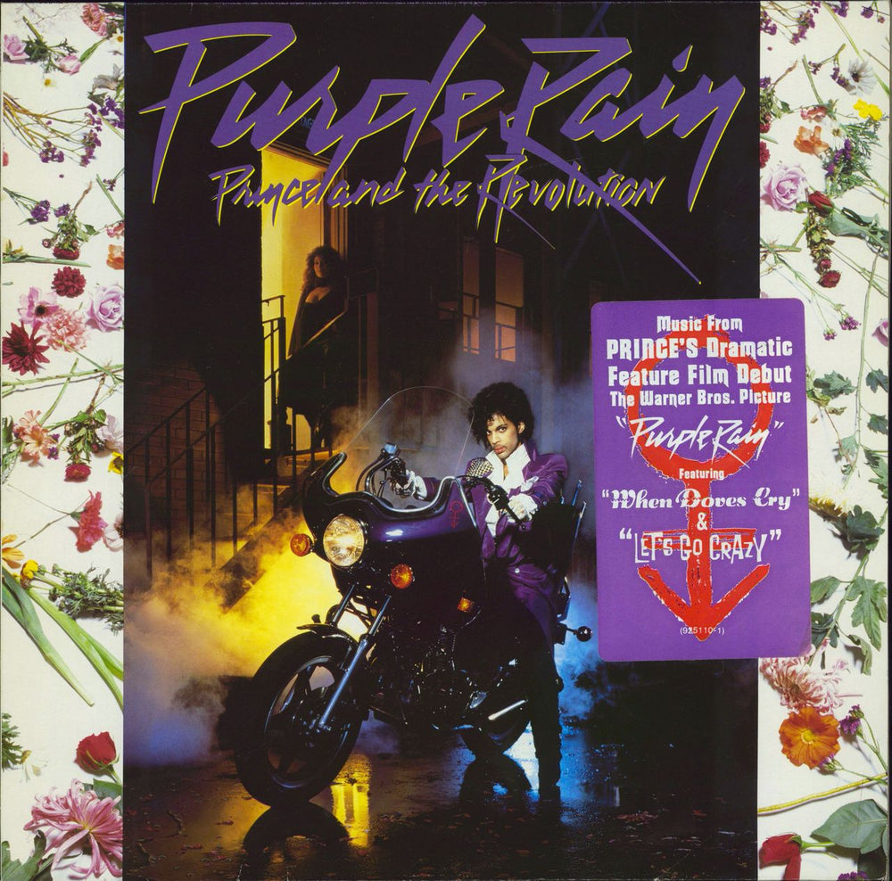 Prince Purple Rain - Purple + Poster - Hype Stickered - EX German vinyl LP album (LP record) 925110-1