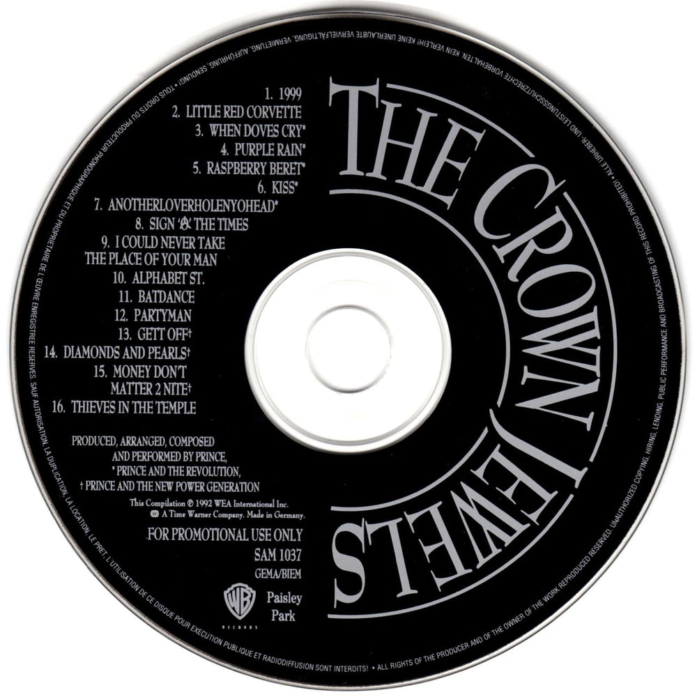 Prince The Crown Jewels German Promo CD album (CDLP) PRICDTH06168