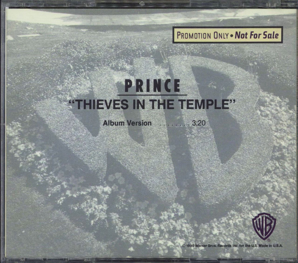 Prince Thieves In The Temple US Promo CD single (CD5 / 5")