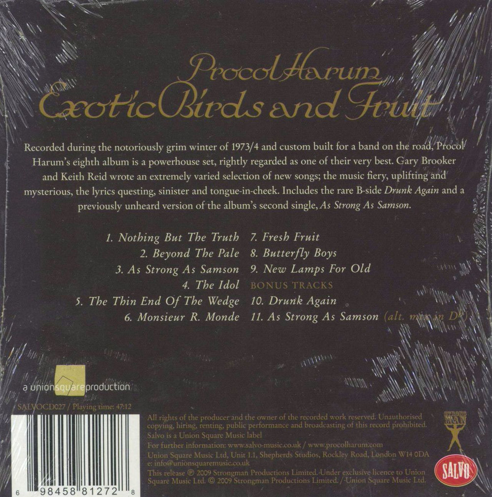 Procol Harum Exotic Birds And Fruit: Remastered - Sealed UK CD album (CDLP) 698458812728