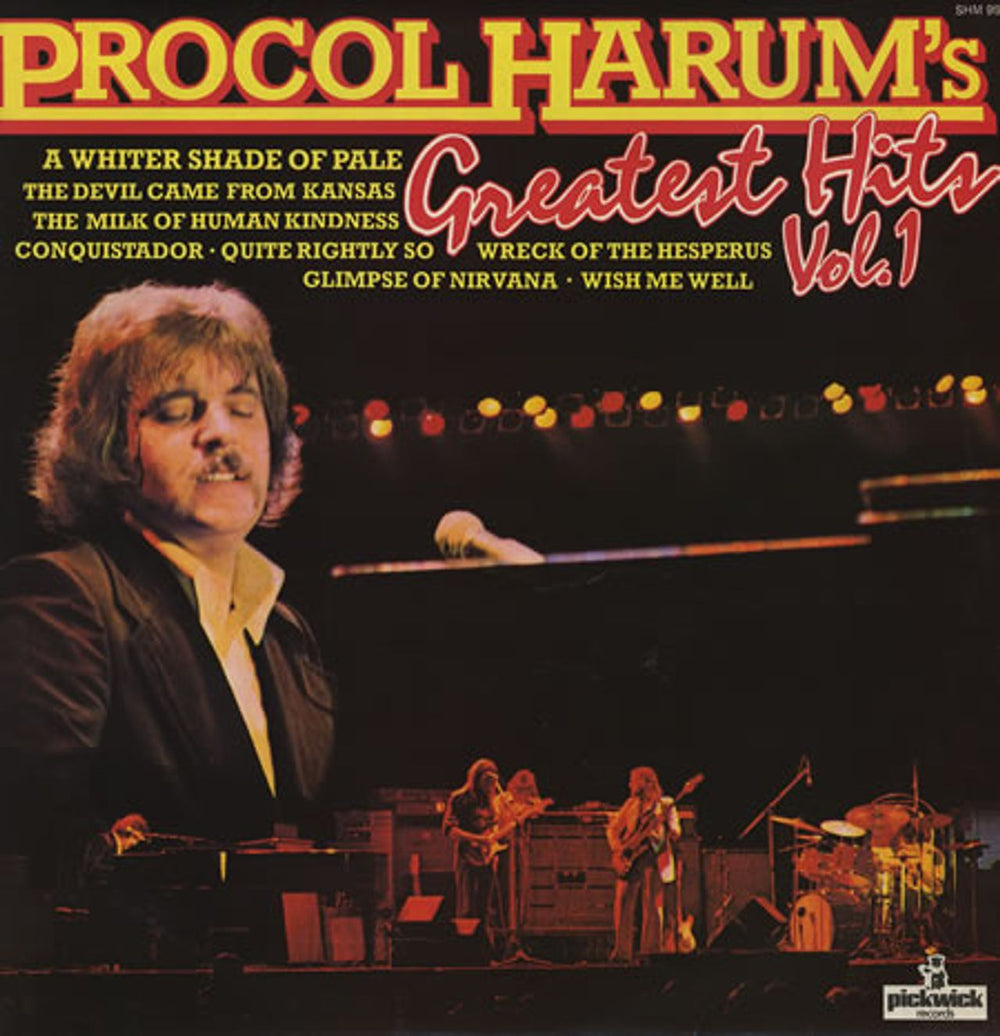 Procol Harum Greatest Hits Vol. 1 UK vinyl LP album (LP record) SHM956