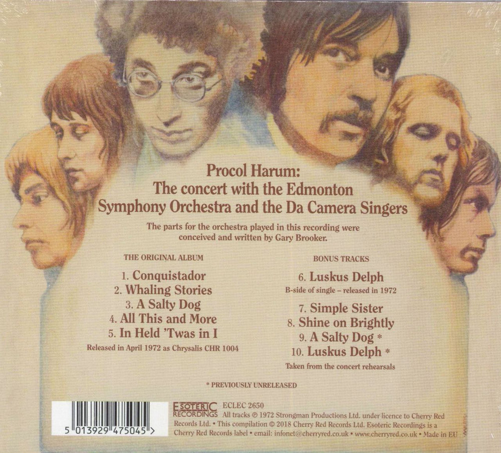 Procol Harum Live: In Concert With The Edmonton Symphony Orchestra - Sealed UK CD album (CDLP) 5013929475045
