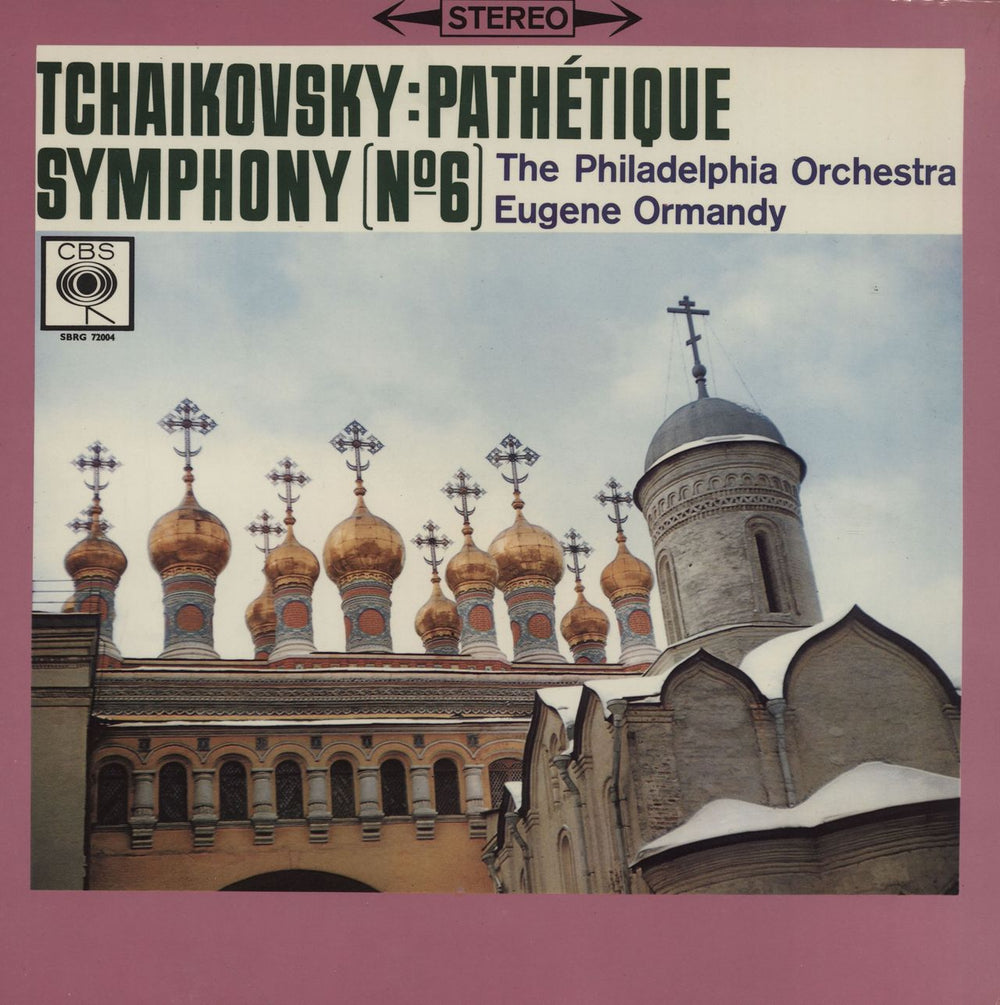 Pyotr Ilyich Tchaikovsky Symphony No. 6 In B Minor ("Pathetique") UK vinyl LP album (LP record) SBRG72004