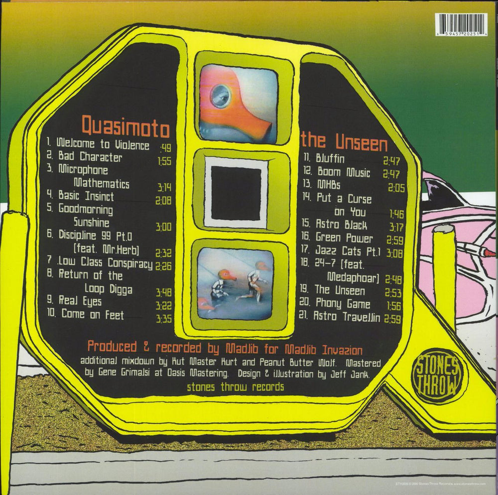 Quasimoto The Unseen US 2-LP vinyl record set (Double LP Album)