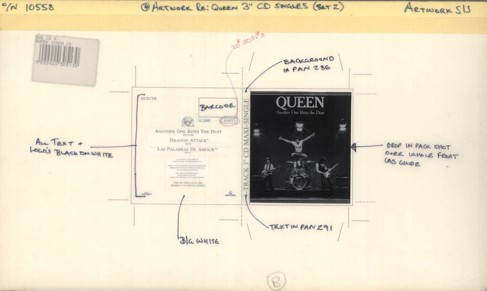 Queen Another One Bites The Dust UK artwork QUEARAN719175