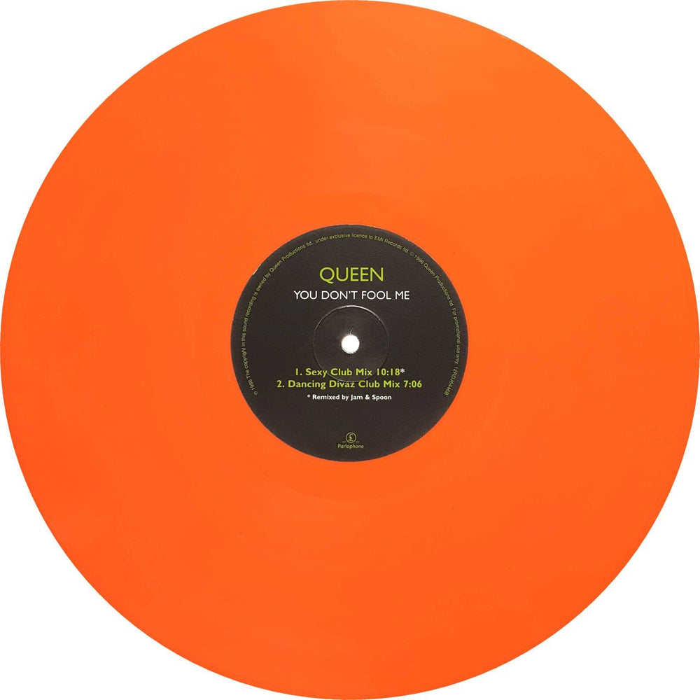 Queen You Don't Fool Me - Orange Vinyl UK Promo 12" vinyl single (12 inch record / Maxi-single) 12RDJ6446