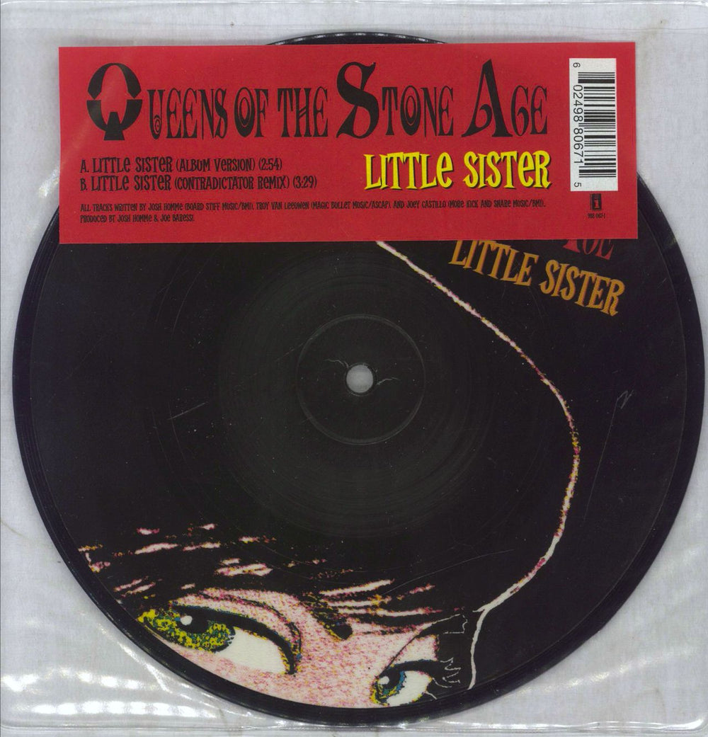 Queens Of The Stone Age Little Sister UK 7" vinyl picture disc (7 inch picture disc single) 988067-1