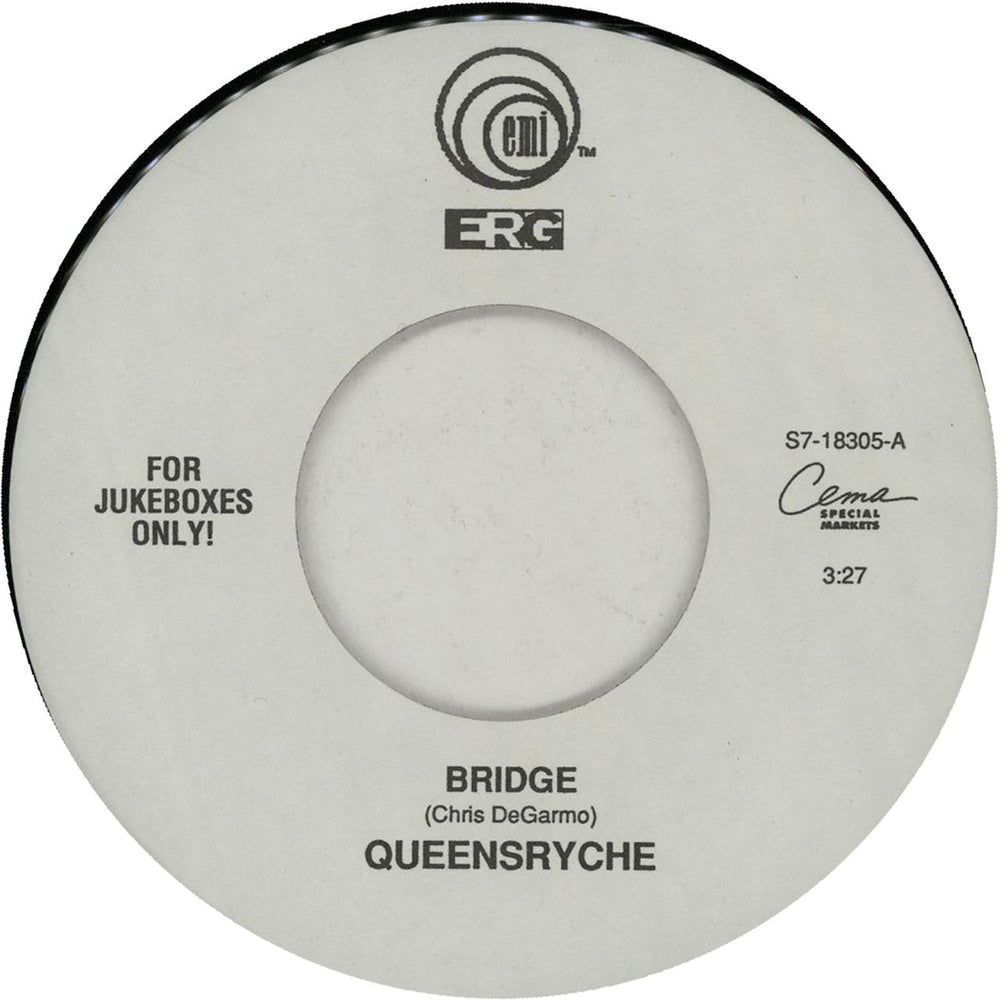 Queensryche Bridge US Promo 7" vinyl single (7 inch record / 45) S7-18305