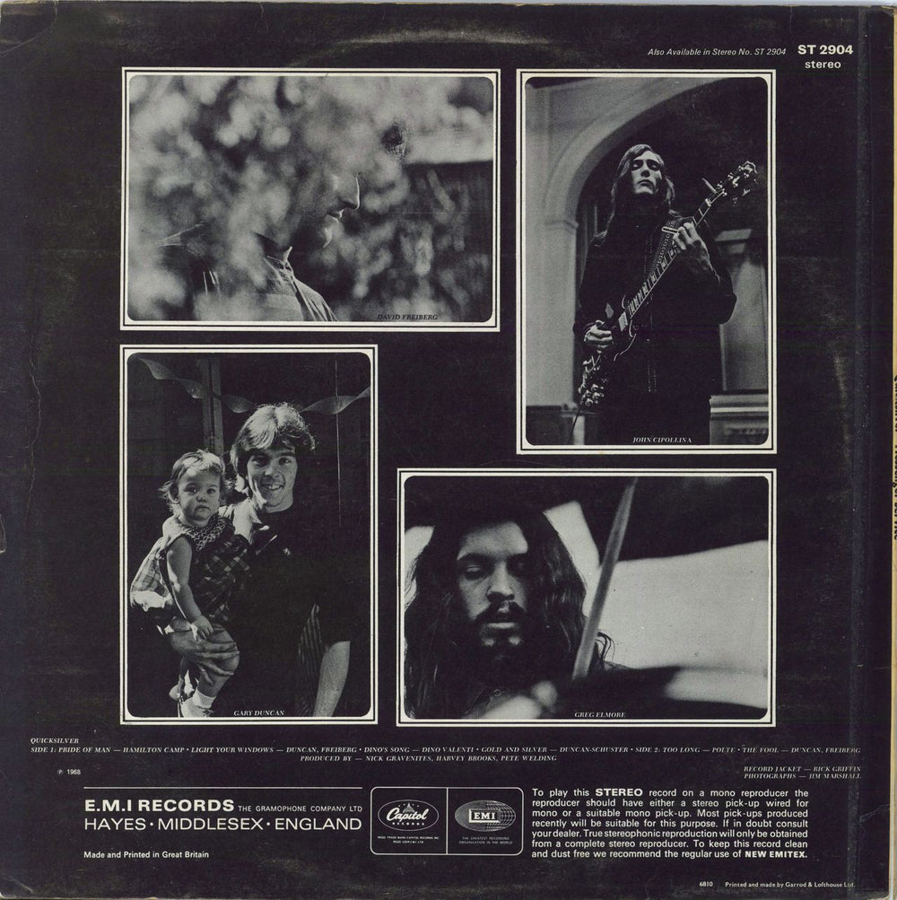 Quicksilver Messenger Service Quicksilver Messenger Service - 2nd - VG UK vinyl LP album (LP record)