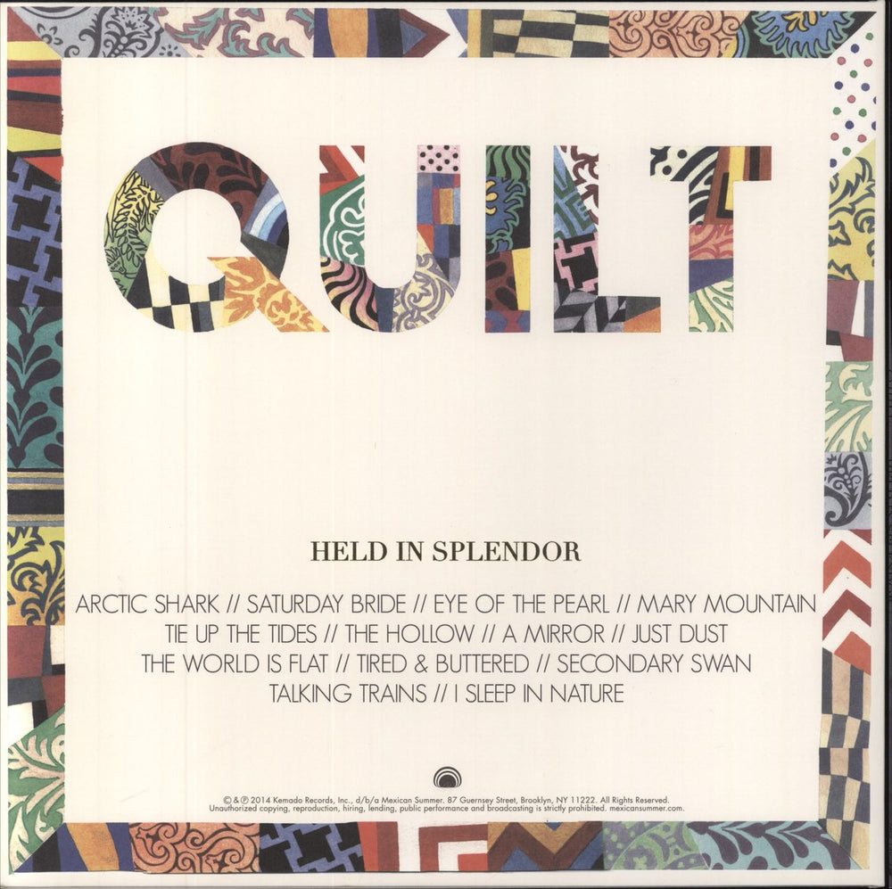 Quilt Held In Splendor US vinyl LP album (LP record)