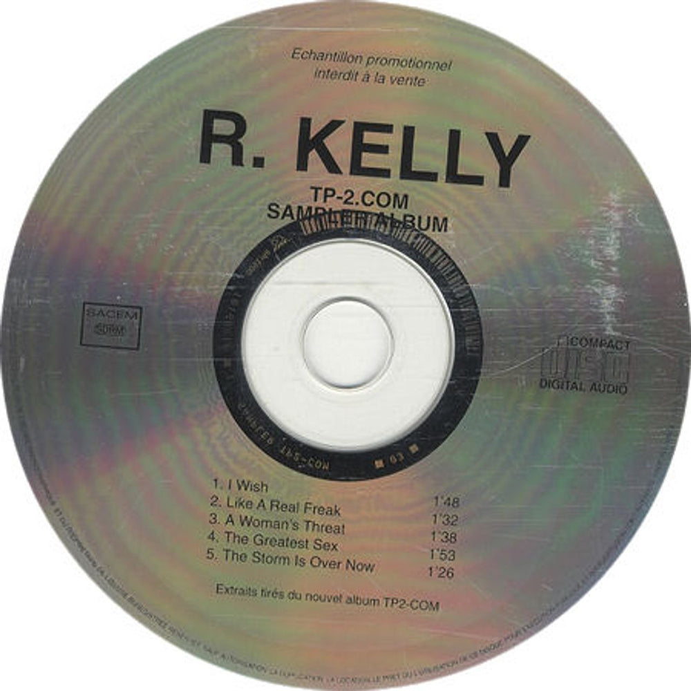 R Kelly TP-2.com French Promo CD single (CD5 / 5") SAMPLERTP2.COM