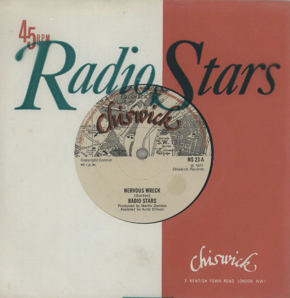 Radio Stars Nervous Wreck UK 7" vinyl single (7 inch record / 45) NS23
