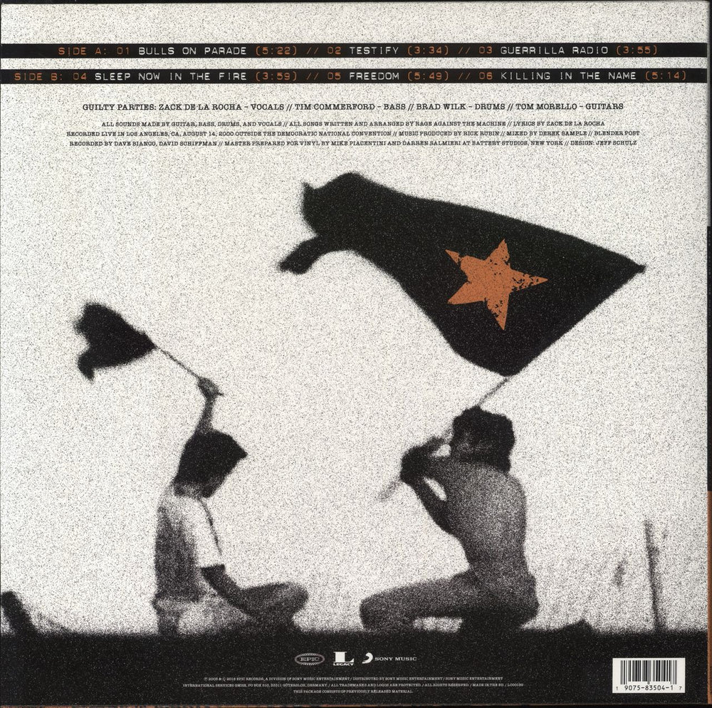 Rage Against The Machine Democratic National Convention 2000 - RSD18 - 180g UK 12" vinyl single (12 inch record / Maxi-single) 190758350417