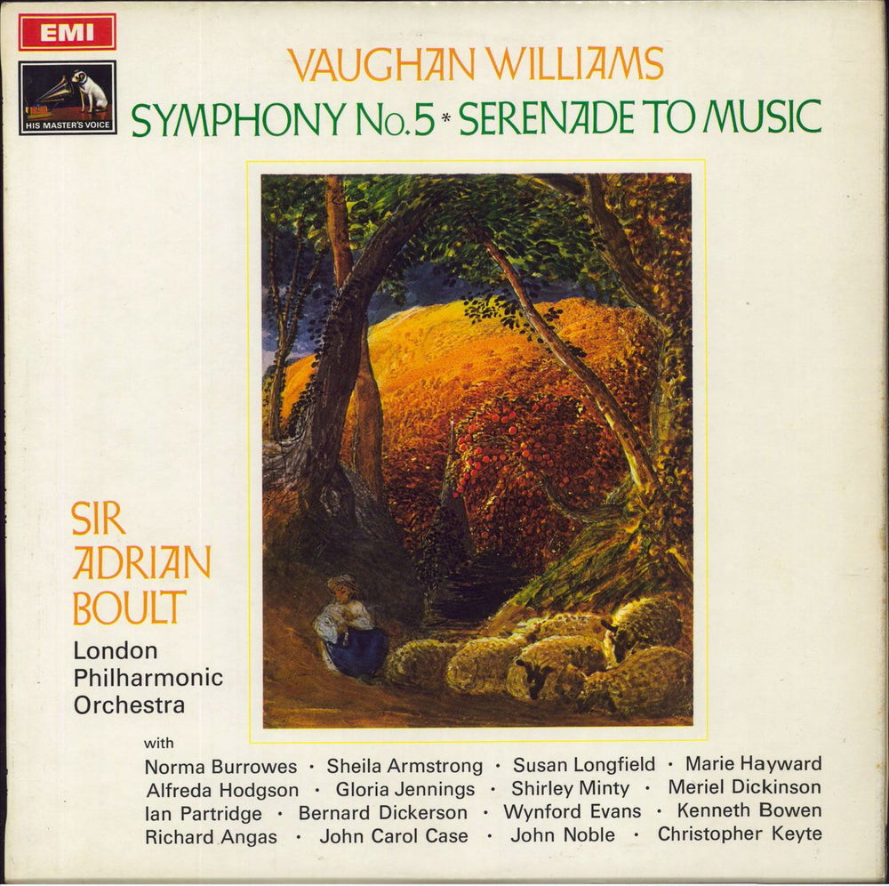 Ralph Vaughan Williams Symphony No. 5 / Serenade To Music UK vinyl LP album (LP record) ASD2538