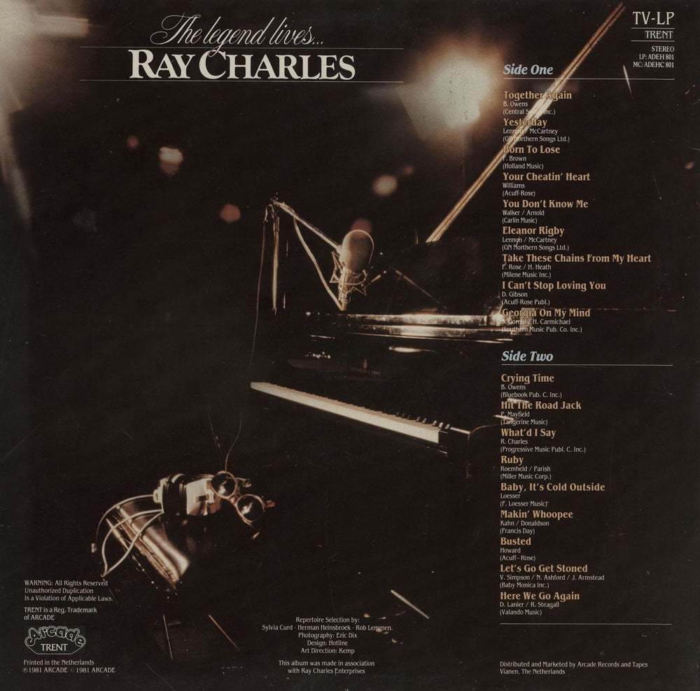 Ray Charles The Legend Lives... Dutch vinyl LP album (LP record)