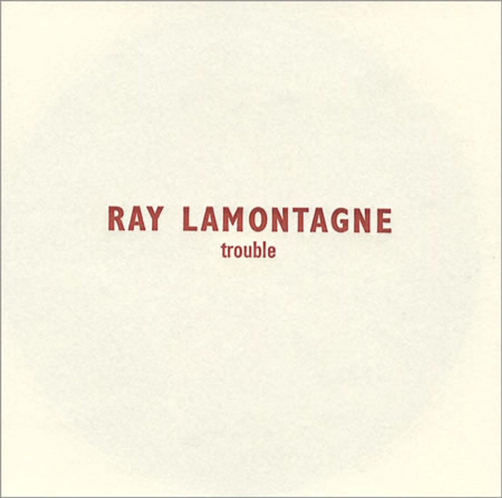 Ray Lamontagne Trouble UK Promo CD album (CDLP) ECHPR57