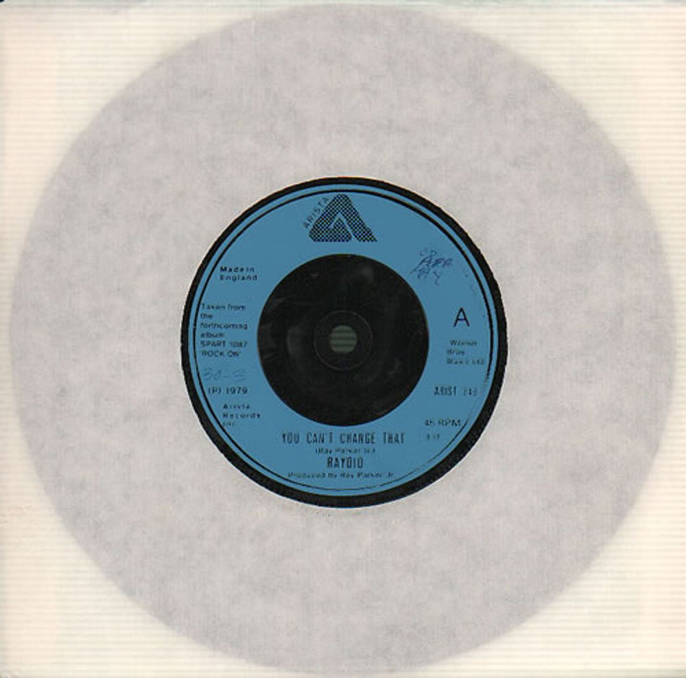 Raydio You Can't Change That - injection UK 7" vinyl single (7 inch record / 45) ARIST249