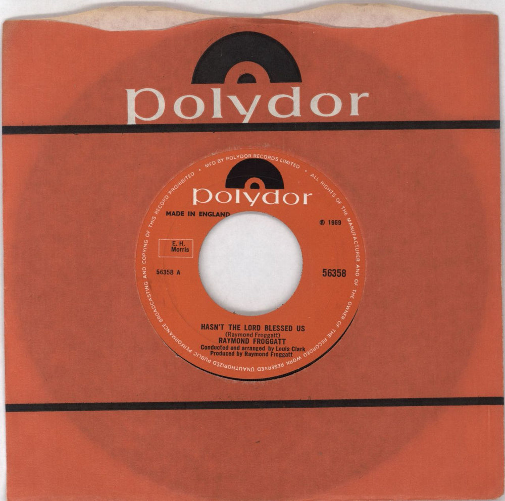 Raymond Froggart Hasn't The Lord Blessed Us UK 7" vinyl single (7 inch record / 45) 56358