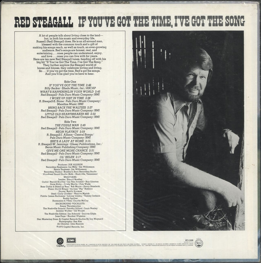 Red Steagall If You've Got The Time, I've Got The Song US vinyl LP album (LP record)