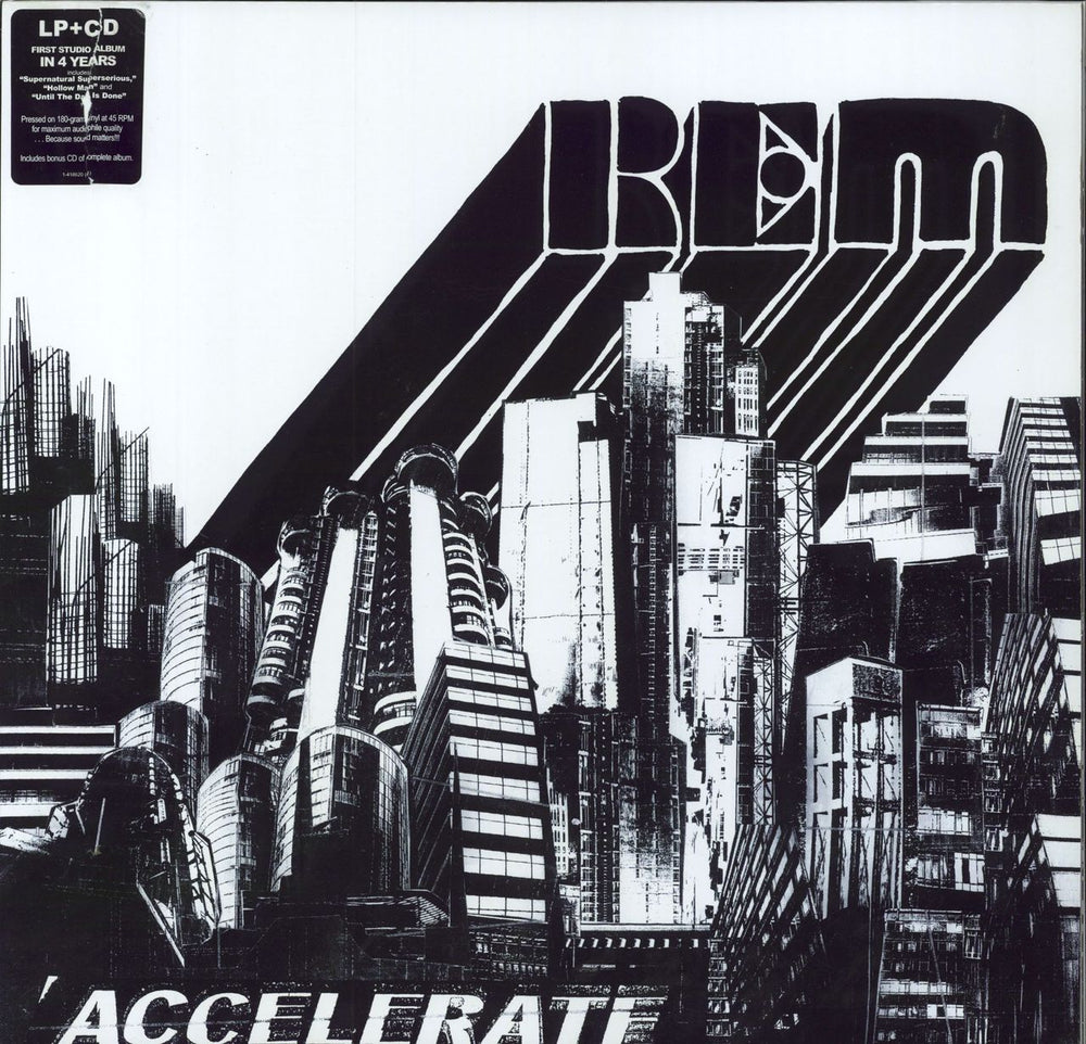 REM Accelerate + Bonus CD US 2-LP vinyl record set (Double LP Album) 9362498774