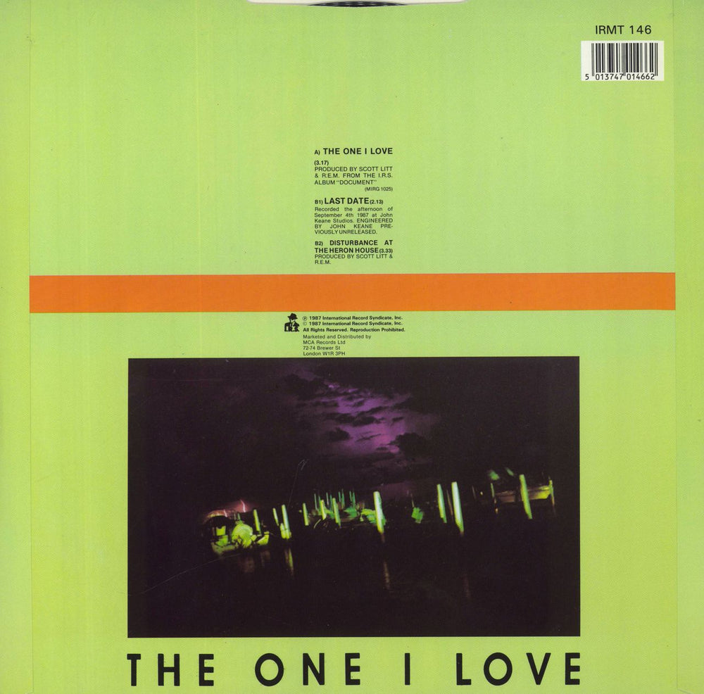 REM The One I Love UK 12" vinyl single (12 inch record / Maxi-single) 5013747014662