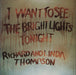 Richard & Linda Thompson I Want To See The Bright Lights Tonight - 1st UK vinyl LP album (LP record) ILPS-9266