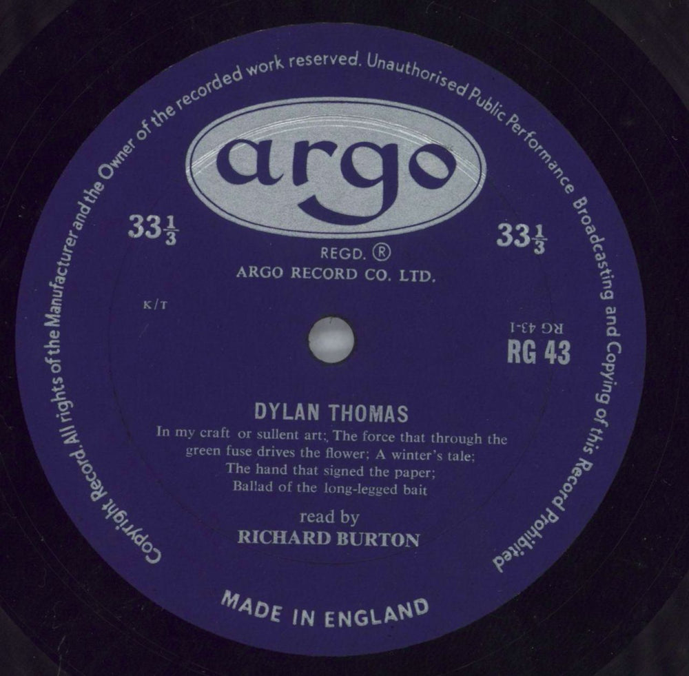 Richard Burton Fifteen Poems By Dylan Thomas - 1st UK vinyl LP album (LP record) R66LPFI820579