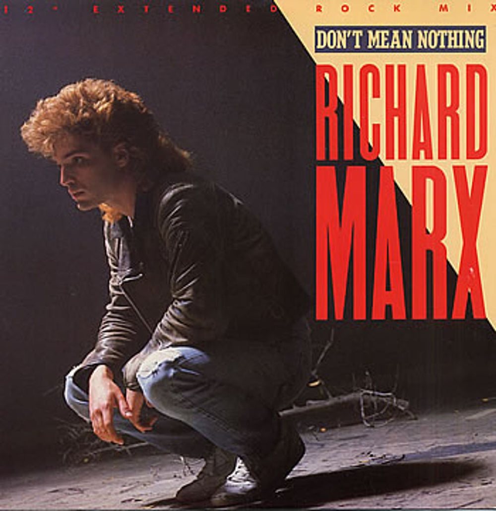 Richard Marx Don't Mean Nothing + Poster UK 12" vinyl single (12 inch record / Maxi-single) 12MT26