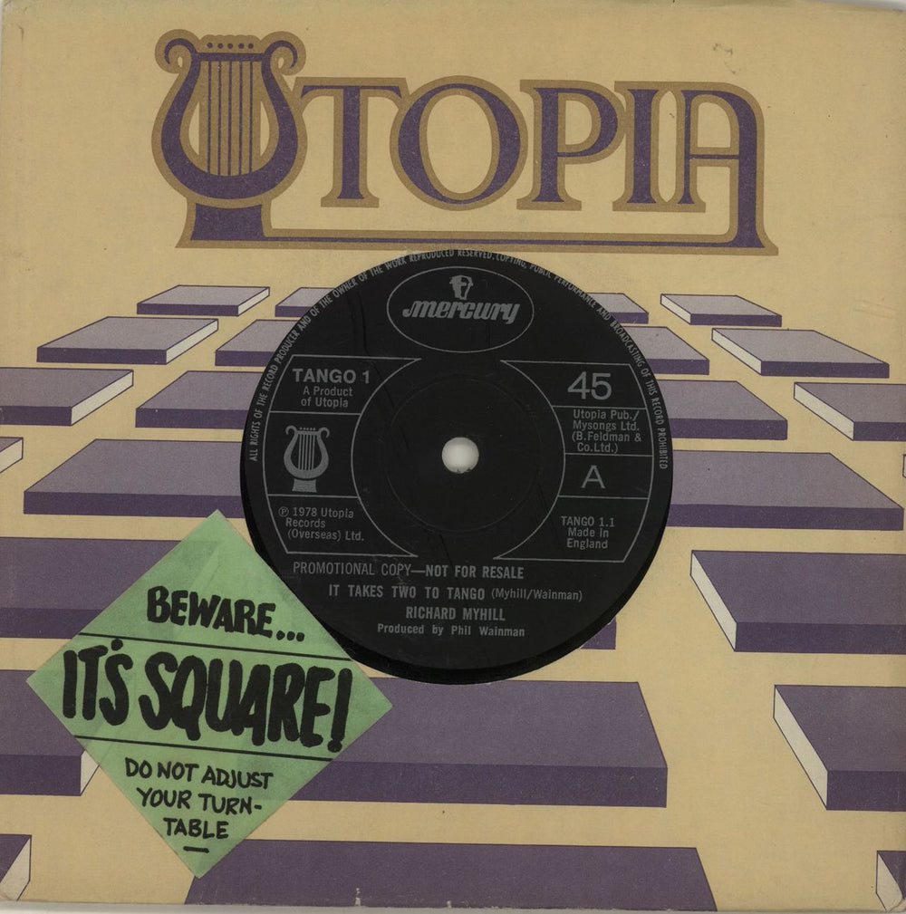 Richard Myhill It Takes Two To Tango - Square UK Promo 7" vinyl single (7 inch record / 45) TANGO1