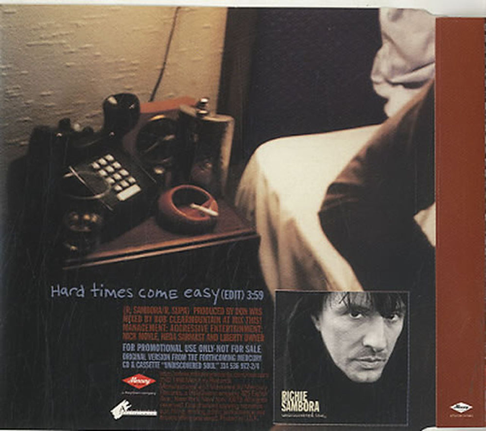 Richie Sambora Hard Times Come Easy US Promo CD single (CD5 / 5") RSBC5HA107038
