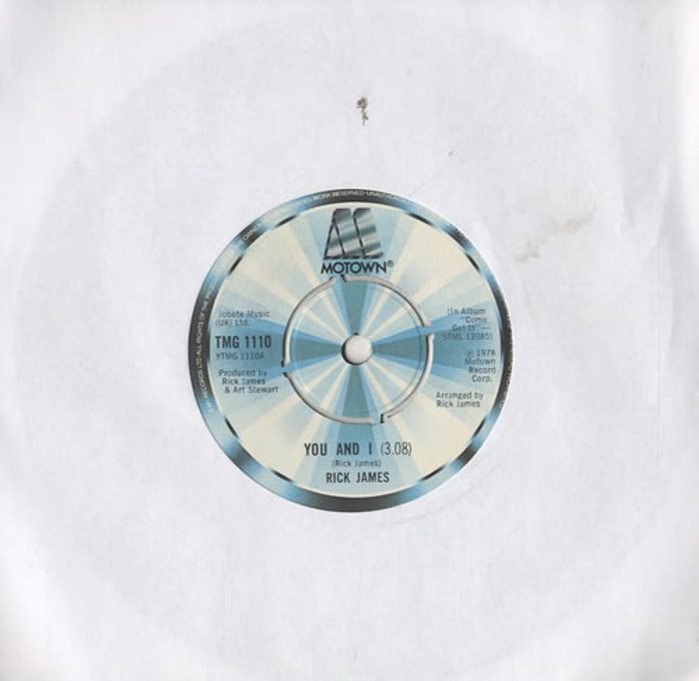 Rick James You And I UK 7" vinyl single (7 inch record / 45) TMG1110